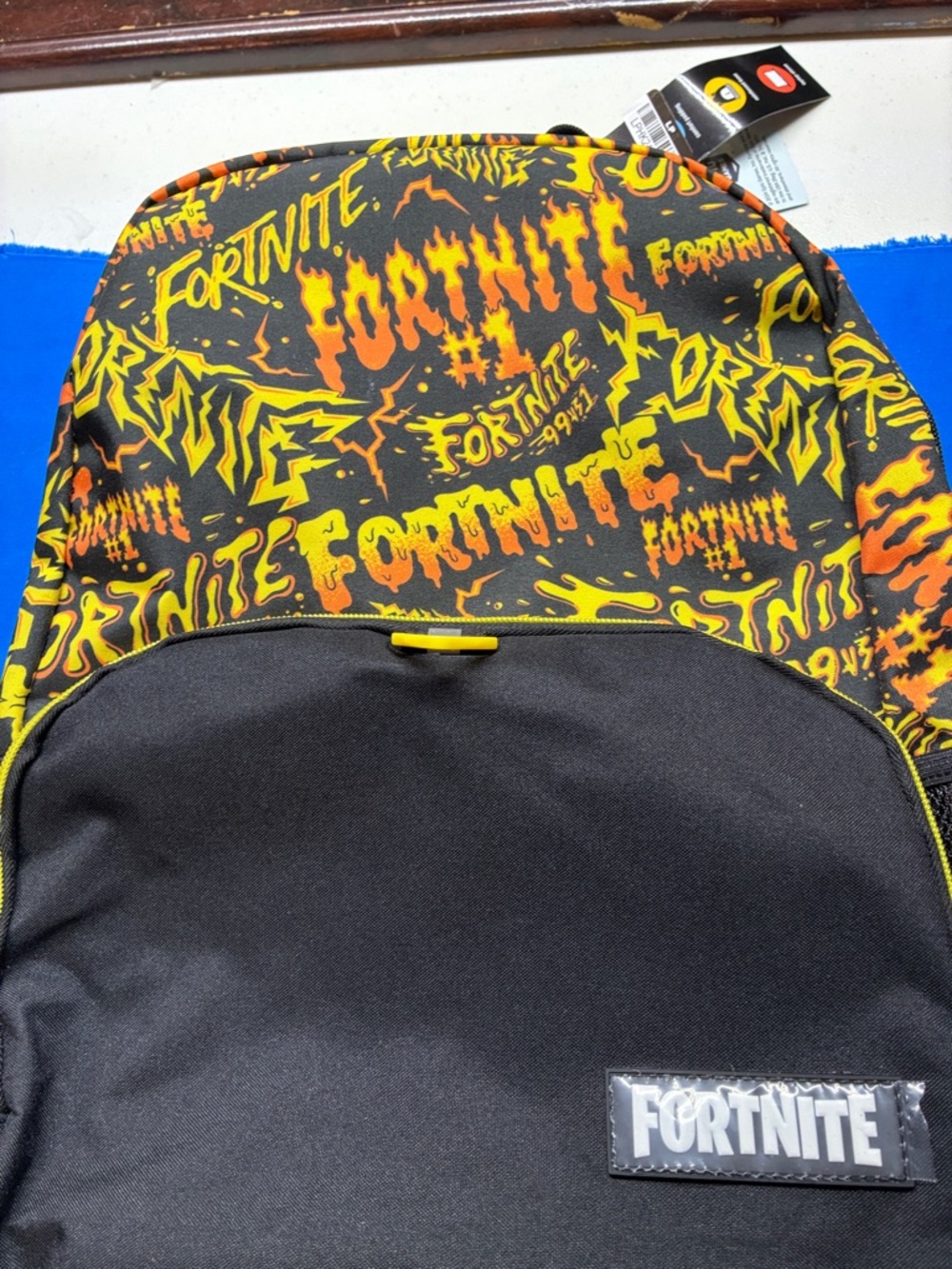 Fortnite Men's Black and Yellow Graphic Backpack - Picture 4 of 4